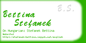 bettina stefanek business card